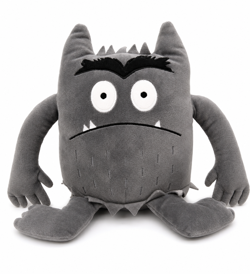 Peluche Monstre gris rigolo " La couleur des émotions "