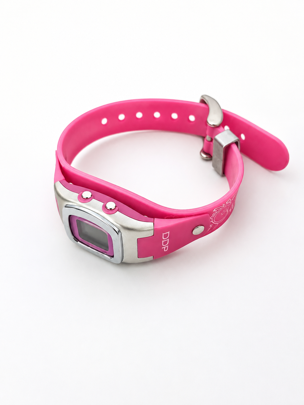 Montre digitale DDP - Bracelet rose à motifs