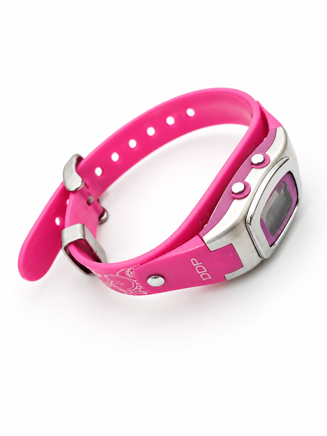 Montre digitale DDP - Bracelet rose à motifs