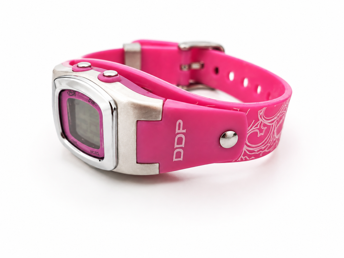 Montre digitale DDP - Bracelet rose à motifs