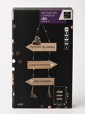 Décoration lumineuse LED en bois – Panneaux directionnels de Noël