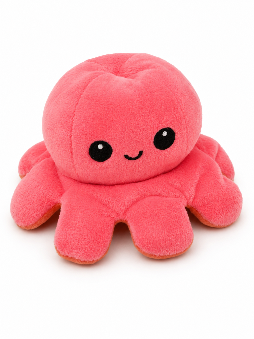 Peluche Pieuvre réversible rose et orange
