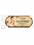 Plaque de porte « C’est ma chambre ! Fermez-la ! » – Style rétro