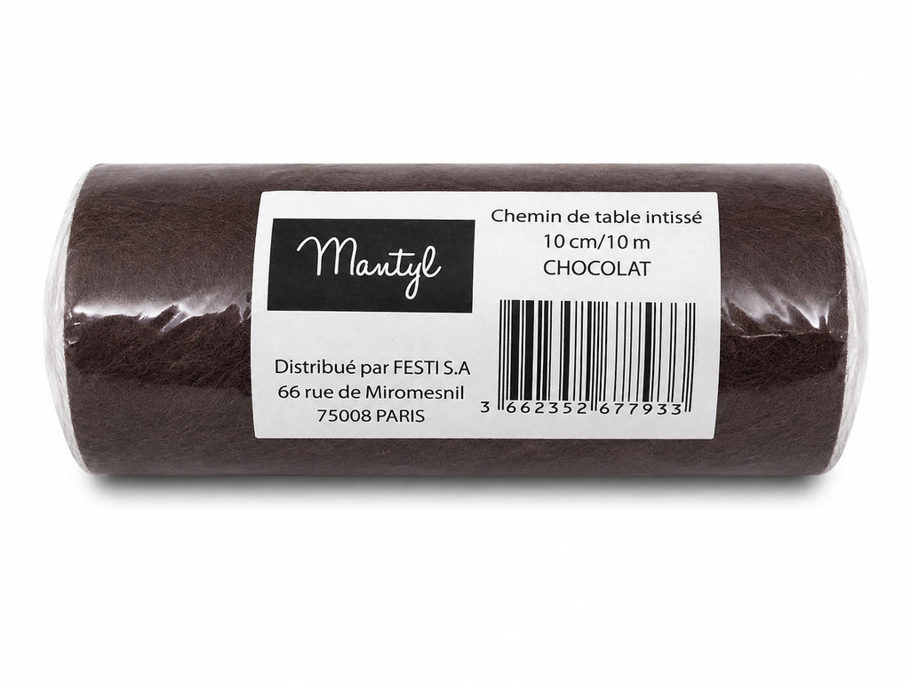 Chemin de table intissé MANTYL – 10 cm × 10 m – Plusieurs coloris