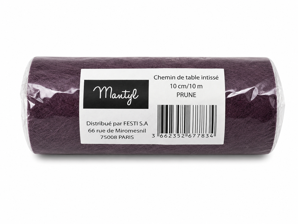 Chemin de table intissé MANTYL – 10 cm × 10 m – Plusieurs coloris