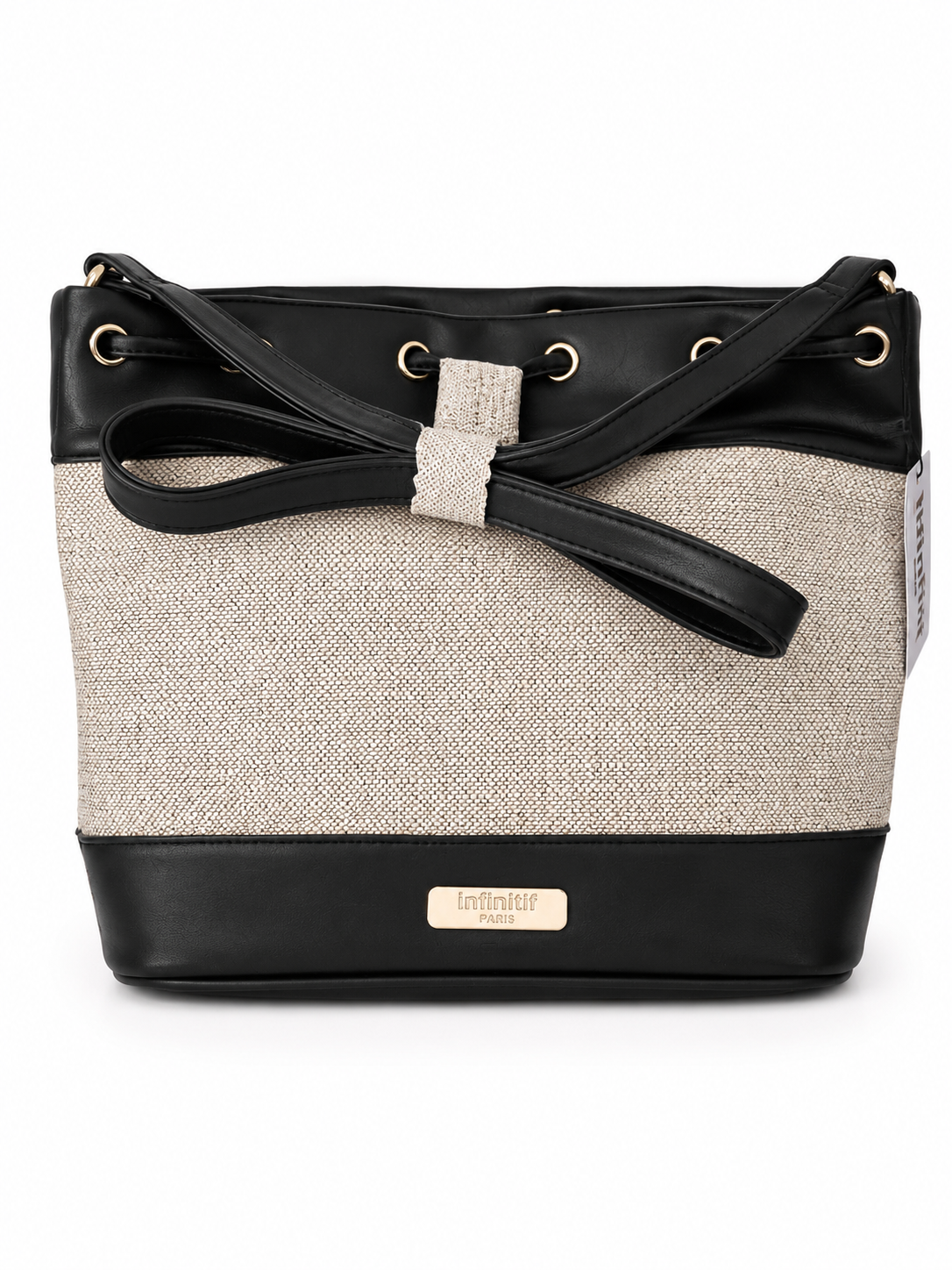 Sac à main Infinitif Paris – Noir et beige