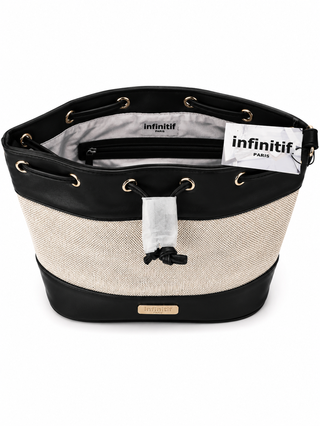 Sac à main Infinitif Paris – Noir et beige
