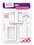 Set de tampons à pâtisserie rectangulaire – « Un dîner presque parfait » – Blanc
