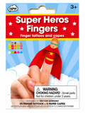 Tatouages temporaires pour doigts Super Héros + capes en papier – NPW