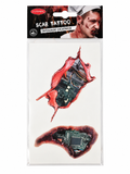 Tatouages temporaires cicatrices Halloween Goodmark – Effet peau déchirée / électronique