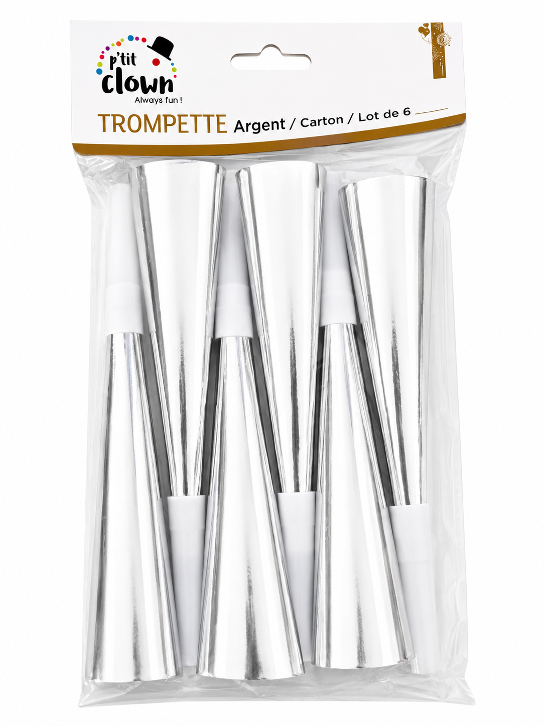 SILBERNE TROMPETE 6ER-PACK
