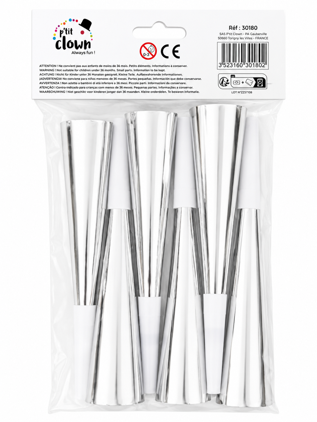 SILBERNE TROMPETE 6ER-PACK