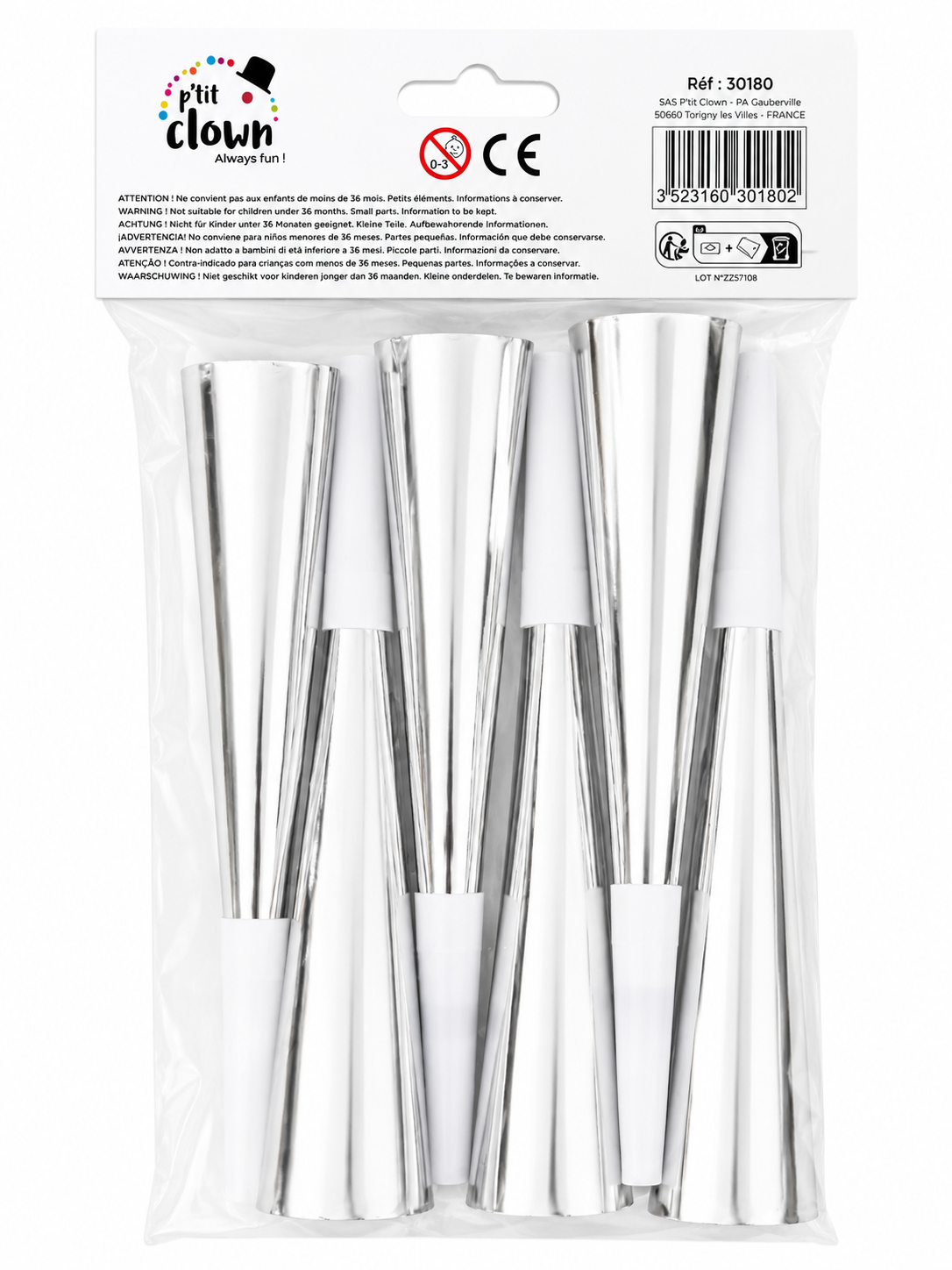 SILBERNE TROMPETE 6ER-PACK